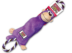 Іграшка для собак Плюшева Мавпочка для перетягування з пищалкою KONG Knots Monkey