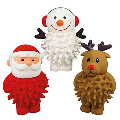 Новогодние игрушки для собак Жевательные Фигурки с пищалкой Santa, Deer, Snowman Xmas Nobby