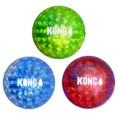 Плаваюча іграшка для собак Жувальні М'ячі з пищалкою KONG Squeezz Geodz 2-PK