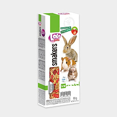 Лакомства для грызунов и кроликов с клубникой LoLo Pets Smakers Rodents & Rabbit Strawberry