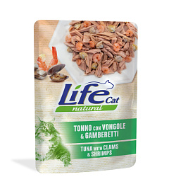 Влажный корм для кошек Тунец с Мидиями и Креветками Life Cat Natural Tuna, Clams & Shrimps Влажный корм для кошек Тунец с Мидиями и Креветками Life Cat Natural Tuna, Clams & Shrimps