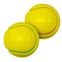 KONG Squeezz Tennis Balls Прочная игрушка для собак Плавающий Мяч с пищалкой