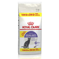 Royal Canin Sterilised 10 кг + 2 кг для дорослих стерилізованих кішок віком від 12 місяців до 7 років Royal Canin Sterilised 10 кг + 2 кг для дорослих стерилізованих кішок віком від 12 місяців до 7 років