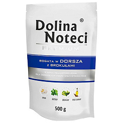 Безглютеновый влажный корм для собак с Треской и Брокколи Dolina Noteci Premium Adult Cod & Broccoli Безглютеновый влажный корм для собак с Треской и Брокколи Dolina Noteci Premium Adult Cod & Broccoli