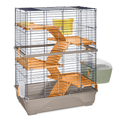 Трехэтажная клетка для хомяка с террасой, поилкой и кормушкой Imac Double 80