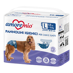 Універсальні памперси для собак вагою 7-16 кг Amoremio Universal Dog Diapers L