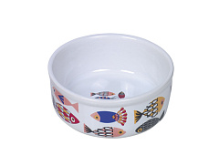 Керамическая миска для котов Цветные рыбки Сolorful Fish Nobby Керамическая миска для котов Цветные рыбки Сolorful Fish Nobby