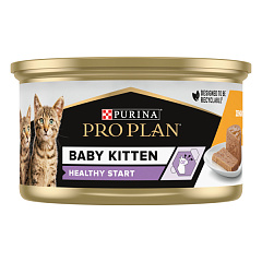 Консерва для котят в возрасте от 6 недель до 3 месяцев Мусс с курицей Purina Pro Plan Baby Kitten Healthy Start Chicken