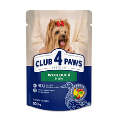 Вологий корм для собак маленьких порід Качка в желе Club 4 Paws Premium Small Breeds Adult Duck in Jelly