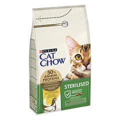 Сухой корм с курицей для стерилизованных кошек и кастрированных котов Purina Cat Chow Sterilised Rich in Chicken