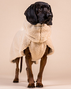 Бежева хутряна сорочка для собак на Seawool-підкладці PAIKKA Sherpa Shirt Taupe