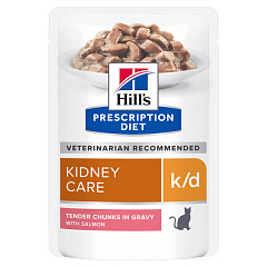 Влажный лечебный корм с лососем для котов с заболеваниями почек Hill's Prescription Diet k/d Kidney Care Salmon Влажный лечебный корм с лососем для котов с заболеваниями почек Hill's Prescription Diet k/d Kidney Care Salmon