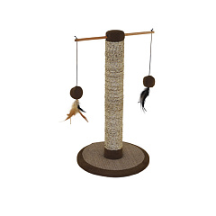 Кігтеточка-стовпчик з двома іграшками Imac Play Pen Кігтеточка-стовпчик з двома іграшками Imac Play Pen