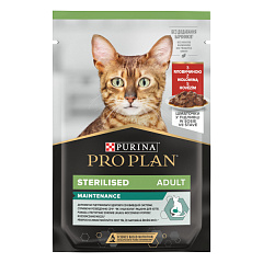 Влажный корм для стерилизованных кошек Кусочки говядины в подливе Purina Pro Plan Sterilised Adult Maintenance Beef Влажный корм для стерилизованных кошек Кусочки говядины в подливе Purina Pro Plan Sterilised Adult Maintenance Beef
