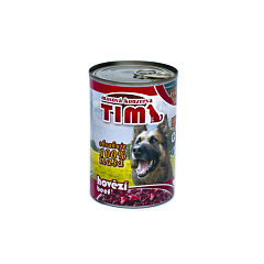 Консервированное мясо для собак Ассорти из Говядины FALCO TIM Dog 100% Meat Beef