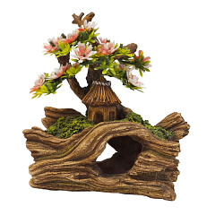 Декор для аквариума Дерево с домиком Tree & Hut Grotto Aqua Ornaments Nobby