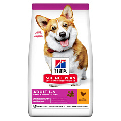Сухий корм з куркою для собак маленьких порід Hill's Science Plan Adult 1-6 Small & Mini up to 10 kg Chicken Сухий корм з куркою для собак маленьких порід Hill's Science Plan Adult 1-6 Small & Mini up to 10 kg Chicken
