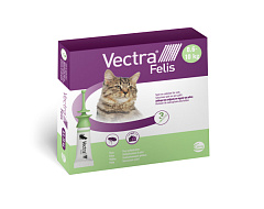 Протипаразитарні краплі на холку від зовнішніх паразитів для котів Вектра Феліс Ceva Vectra Felis Cats