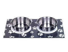Антискользящие миски на магнитном коврике для собак Лапки Big Paws Magnetic Nobby Антискользящие миски на магнитном коврике для собак Лапки Big Paws Magnetic Nobby