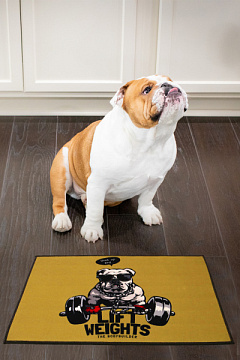 Антискользящий лежак-коврик для собак Английский бульдог-штангист Bulldog Mats Jungo Pets