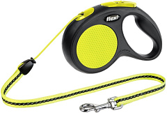 Повідець-рулетка для собак до 25 кг Flexi New Neon M трос 5 m