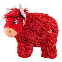 KONG Toughz Highland Cow М'яка іграшка для собак Плюшева Шотландська Корова з пищалкою