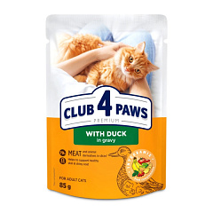 Вологий корм для дорослих котів Качка у соусі Club 4 Paws Premium Duck in Gravy Вологий корм для дорослих котів Качка у соусі Club 4 Paws Premium Duck in Gravy