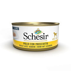 Консерва для собак віком від 1 року Куряче філе з Шинкою в желе Schesir Adult Dog Chicken Fillets & Ham in Jelly Консерва для собак віком від 1 року Куряче філе з Шинкою в желе Schesir Adult Dog Chicken Fillets & Ham in Jelly