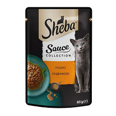 Влажный корм для взрослых котов Индейка в соусе Sheba Sauce Collection Turkey in Gravy