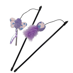 Игрушка для котов Удочка Трескучая Бабочка и Конфета с Пером Butterfly & Candy Rod Plush Nobby