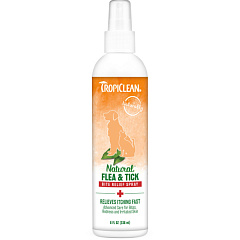 Успокаивающий спрей для собак и котов после укусов блох и клещей TropiClean Natural Flea & Tick Bite Relief Spray