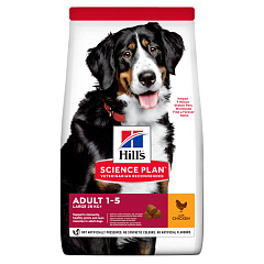 Сухий корм для дорослих собак великих порід з куркою Hill's Adult