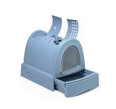 Закрытый туалет-домик с угольным фильтром и лопаткой для котов Imac Zuma