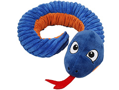 Мягкая игрушка для собак Плюшевая Змея с пищалкой и канатом внутри Plush Nobby