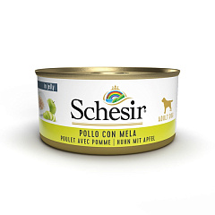 Консерва для собак віком від 1 року Куряче філе з Яблуком у желе Schesir Adult Dog Chicken Fillets & Apple in Jelly Консерва для собак віком від 1 року Куряче філе з Яблуком у желе Schesir Adult Dog Chicken Fillets & Apple in Jelly