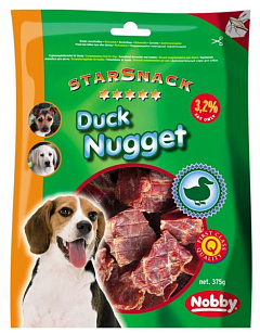 Натуральні ласощі для собак Нагетси з в'яленої Качки Nobby StarSnack Duck Nugget Натуральні ласощі для собак Нагетси з в'яленої Качки Nobby StarSnack Duck Nugget