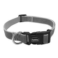 Нейлоновый ошейник для собак с фастексом, меняющий цвет при светоотражении Full Reflect Collar Nobby