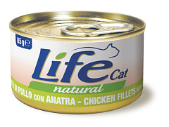 Консерва для кішок Курка з Качкою Life Cat Natural Chicken Fillets & Duck