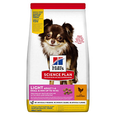 Сухий корм з куркою для собак маленьких порід із зайвою вагою Hill's Science Plan Light Adult 1-6 Small & Mini up to 10 kg Сухий корм з куркою для собак маленьких порід із зайвою вагою Hill's Science Plan Light Adult 1-6 Small & Mini up to 10 kg