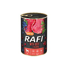 Беззерновая консерва для собак с Говядиной, Голубикой и Клюквой Dolina Noteci Rafi Grain Free Adult Beef