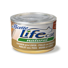 Консерва для кішок Курка з Печінкою та Морквою Life Cat Natural Chicken & Liver