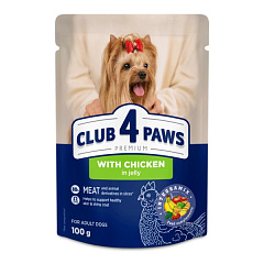 Влажный корм для собак маленьких пород Курица в желе Club 4 Paws Premium Small Breeds Adult Chicken in Jelly Влажный корм для собак маленьких пород Курица в желе Club 4 Paws Premium Small Breeds Adult Chicken in Jelly