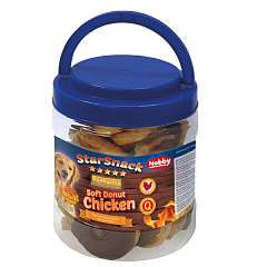 Натуральные лакомства для собак Мягкий Куриный Пончик Nobby StarSnack BBQ Soft Donut Chicken