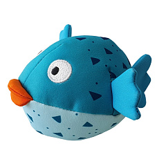 Плаваюча іграшка для собак Блакитна Рибка із пищалкою Fugu Fish Swimming Nobby