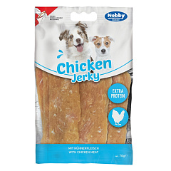 Натуральні протеїнові ласощі для собак В'ялене Куряче Філе Nobby StarSnack Classic Extra Protein Chicken Jerky Натуральні протеїнові ласощі для собак В'ялене Куряче Філе Nobby StarSnack Classic Extra Protein Chicken Jerky