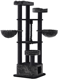 Высокая когтеточка-игровой комплекс с домиком, гамаками и лазалками для кошек Musani Nobby Высокая когтеточка-игровой комплекс с домиком, гамаками и лазалками для кошек Musani Nobby