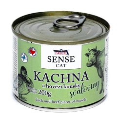 Консервированное мясо для котов с чувствительным пищеварением Утка с Говядиной FALCO SENSE CAT 100% Meat Duck & Beef Консервированное мясо для котов с чувствительным пищеварением Утка с Говядиной FALCO SENSE CAT 100% Meat Duck & Beef