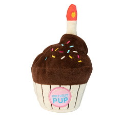 М'яка іграшка для собак Святковий Капкейк з пищалкою FuzzYard Plush Food Birthday Cupcake