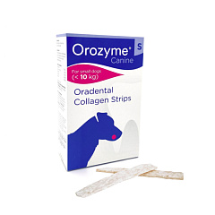 Жевательные полоски для ухода за зубами маленьких собак весом до 10 кг Orozyme Oradental Collagen Strips S