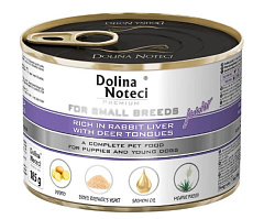 Беззерновая консерва для щенков с Печенью Кролика и Языком Оленя Dolina Noteci Premium Small Breeds Junior Rabbit & Deer Беззерновая консерва для щенков с Печенью Кролика и Языком Оленя Dolina Noteci Premium Small Breeds Junior Rabbit & Deer